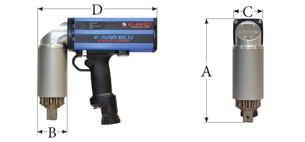 E-RAD Blu Electronic Torque Tools Dimension 2 - Rad Torque Tools